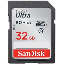 کارت حافظه SDHC سن دیسک مدل Ultra کلاس 10 استاندارد UHS-I U1 سرعت 533X 80MBps ظرفیت 32 گیگابایت SanDisk Ultra UHS-I U1 Class 10 533X 80MBps SDHC - 32GB